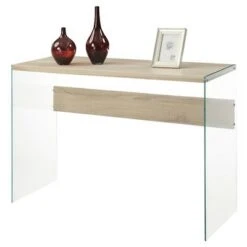 Breighton Home Soho V Console Table - Johar Furniture Oak