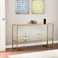 Horzen Glam Narrow Console - Aiden Lane Gold 21 Horzen Glam Narrow Console - Aiden Lane Gold -Console Tables Sales unnamed file 211