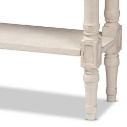 Ariella Whitewashed 1 Drawer End Table White - Baxton Studio -Console Tables Sales unnamed file 2146