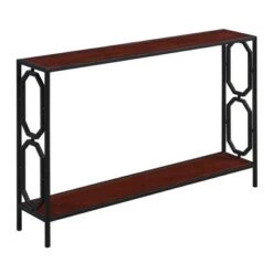 Omega Metal Frame Console Table - Breighton Home Cherry/black 10 Omega Metal Frame Console Table - Breighton Home Cherry/black -Console Tables Sales unnamed file 2176