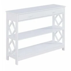 Breighton Home Diamond 1 Drawer Console Table - Johar Furniture White -Console Tables Sales unnamed file 2181