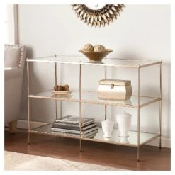 Southern Enterprises Benton Console Table Warm Gold - Aiden Lane