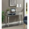 Gold Coast Deluxe 2 Drawer Mirrored Desk Console Table Silver - Breighton Home -Console Tables Sales unnamed file 2198