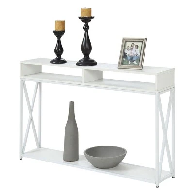 Tucson Deluxe 2 Tier Console Table White - Breighton Home 3 Tucson Deluxe 2 Tier Console Table White - Breighton Home