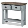 Hastin Two-Tone Wood 2 Drawer Console Table Brown/Gray - Baxton Studio