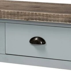 Hastin Two-Tone Wood 2 Drawer Console Table Brown/Gray - Baxton Studio -Console Tables Sales unnamed file 2290