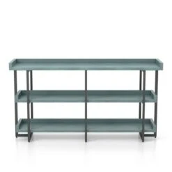 Kamal 3 Layer Shelves Console Table - HOMES: Inside + Out Antique White/black -Console Tables Sales unnamed file 2302