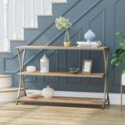 Kimball Modern Industrial Console Table Natural - Christopher Knight Home