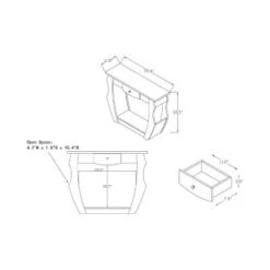 Coralli Modern Cut Out Sofa Table Walnut - HOMES: Inside + Out -Console Tables Sales unnamed file 2378