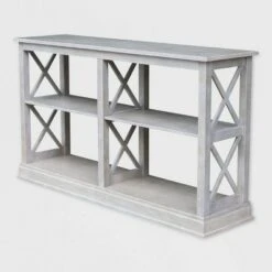 Hampton Sofa Server Table with Shelves - International Concepts Light Gray -Console Tables Sales unnamed file 2412