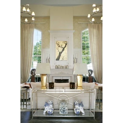 Zara Glass Console Silver - Safavieh 3 Zara Glass Console Silver - Safavieh