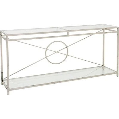 Zara Glass Console Silver - Safavieh 4 Zara Glass Console Silver - Safavieh - Image 2