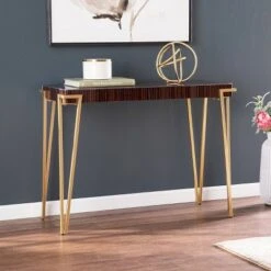 Capkya Console Table Brown/Gold - Aiden Lane -Console Tables Sales unnamed file 2436
