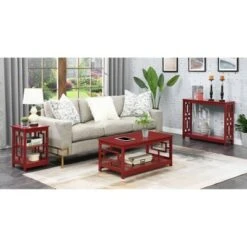 Town Square Console Table with Shelf Cranberry Red - Breighton Home -Console Tables Sales unnamed file 2501