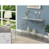 Town Square Chrome Console Table with Shelf - Breighton Home Silver -Console Tables Sales unnamed file 2505