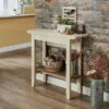 Parish Transitional Console Table Ivory/Distressed Taupe - HOMES: Inside + Out