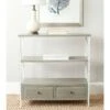 Chandra Console Table With Storage Drawers- Ash Grey - Safavieh -Console Tables Sales unnamed file 2568