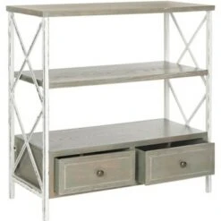 Chandra Console Table With Storage Drawers- Ash Grey - Safavieh -Console Tables Sales unnamed file 2569