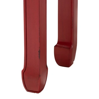 Pomme Accent 6 Drawer Console Table Red - Baxton Studio 12 Pomme Accent 6 Drawer Console Table Red - Baxton Studio - Image 10