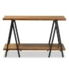 Britton Rustic Industrial Wood and Metal Console Table-Walnut/Black-Baxton Studio -Console Tables Sales unnamed file 2638