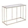 Nicholas Contemporary Glass Top Console Table Champagne - Aiden Lane