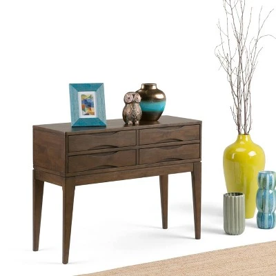 40" Pearson Solid Hardwood Hallway Console Table Walnut Brown - WyndenHall 3 40" Pearson Solid Hardwood Hallway Console Table Walnut Brown - WyndenHall