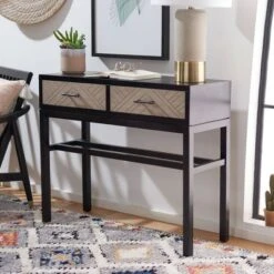 Ajana 2 Drawers Console Table - Safavieh Black