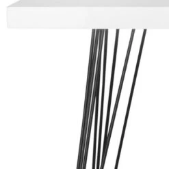 Wolcott Retro Mid Century Lacquer Console - White/Black - Safavieh -Console Tables Sales unnamed file 2754