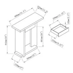 Nebra 3 Shelf Console Table Dark Taupe - HOMES: Inside + Out 18 Nebra 3 Shelf Console Table Dark Taupe - HOMES: Inside + Out -Console Tables Sales unnamed file 2829