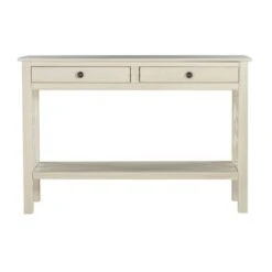 Whitley Antique Console Table White - Linon