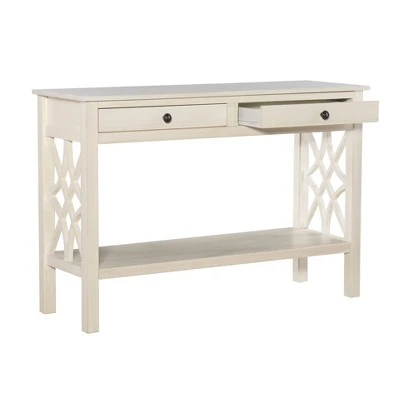 Whitley Antique Console Table White - Linon 4 Whitley Antique Console Table White - Linon - Image 2