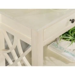Whitley Antique Console Table White - Linon 24 Whitley Antique Console Table White - Linon -Console Tables Sales unnamed file 2841