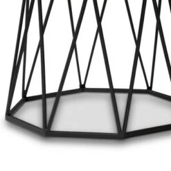 Venedict Metal End Table with Marble Tabletop Black - Baxton Studio -Console Tables Sales unnamed file 2844