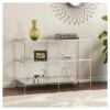 Benton Glam Mirrored Console Table - Chrome - Aiden Lane