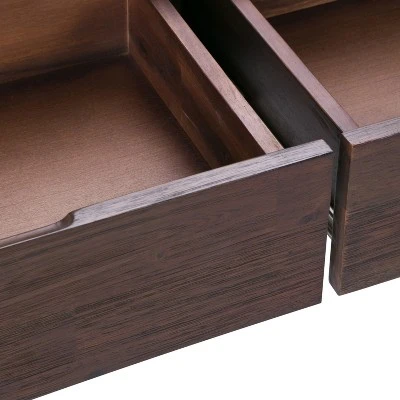 60" Mitchell Solid Acacia Wood Console Sofa Table Distressed Charcoal Brown - WyndenHall 5 60" Mitchell Solid Acacia Wood Console Sofa Table Distressed Charcoal Brown - WyndenHall - Image 3