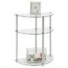 Classic Glass 3 Tier Entryway Table Clear Glass - Breighton Home -Console Tables Sales unnamed file 2890