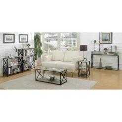 Tucson Deluxe 2 Tier Console Table Faux Birch - Breighton Home -Console Tables Sales unnamed file 291