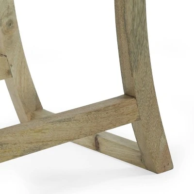 Meagher Rustic Handcrafted Mango Wood Console Table Natural - Christopher Knight Home 7 Meagher Rustic Handcrafted Mango Wood Console Table Natural - Christopher Knight Home - Image 5