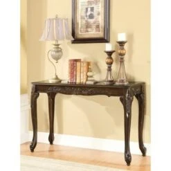 Jennifer Traditional Cabriole Sofa Table Dark Red - HOMES: Inside + Out