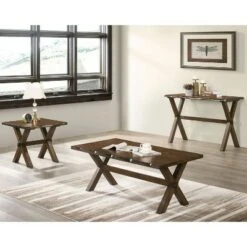 Coupla Cross X Leg Sofa Table Walnut - HOMES: Inside + Out -Console Tables Sales unnamed file 2954