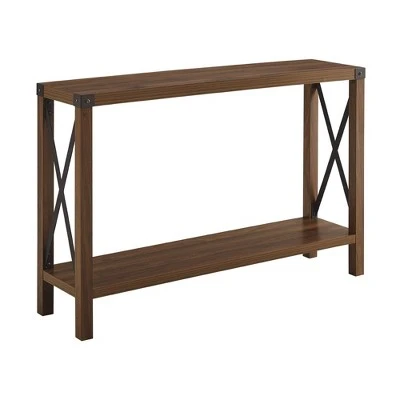Sophie Rustic Farmhouse X Frame Entry Table - Saracina Home Gray Wash 10 Sophie Rustic Farmhouse X Frame Entry Table - Saracina Home Gray Wash - Image 8