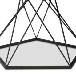 Oberon Metal End Table with Faux Marble Tabletop Black - Baxton Studio -Console Tables Sales unnamed file 3012