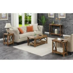 Durango Console Table with Shelf - Breighton Home Oak/black -Console Tables Sales unnamed file 3020
