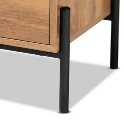 Tasman Wood and Metal End Table Natural Brown/Black - Baxton Studio 14 Tasman Wood and Metal End Table Natural Brown/Black - Baxton Studio -Console Tables Sales unnamed file 3027