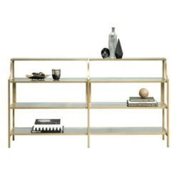 International Luxury Console Table Satin Gold/Clear Glass Finish - Sauder -Console Tables Sales unnamed file 3072