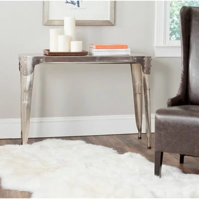 Classic Iron Console Table Silver - Safavieh 3 Classic Iron Console Table Silver - Safavieh
