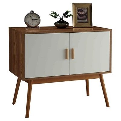 Oslo Storage Console White/Natural - Breighton Home 3 Oslo Storage Console White/Natural - Breighton Home