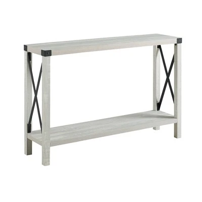 Sophie Rustic Farmhouse X Frame Entry Table - Saracina Home Gray Wash 12 Sophie Rustic Farmhouse X Frame Entry Table - Saracina Home Gray Wash - Image 10
