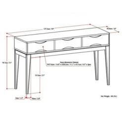 54" Pearson Solid Hardwood Console Sofa Table Walnut Brown - WyndenHall -Console Tables Sales unnamed file 3205