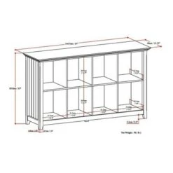 Normandy 8 Cube Storage Sofa Table - Wyndenhall Gold/brown -Console Tables Sales unnamed file 3211